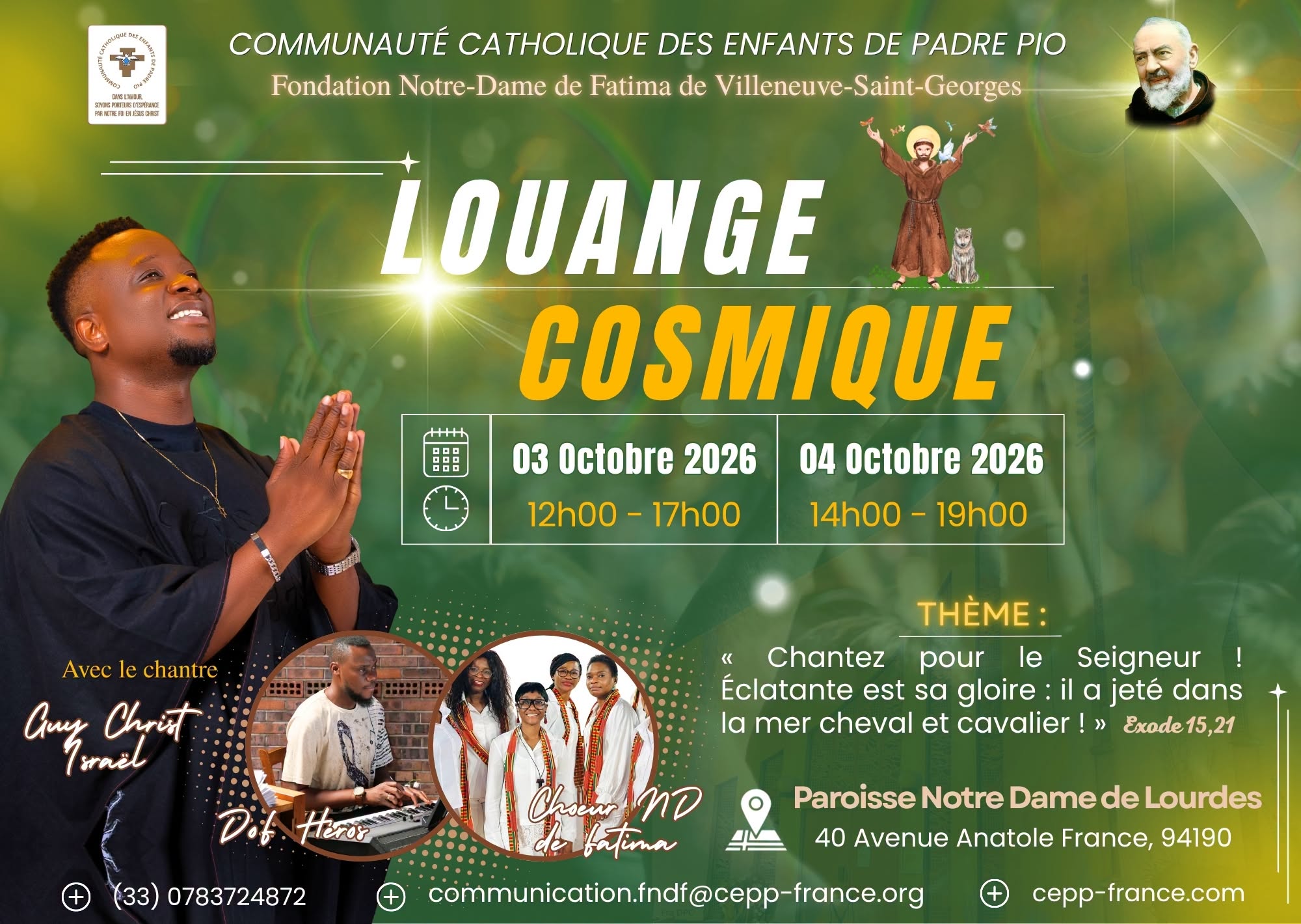 Louange Cosmique Octobre 2026
